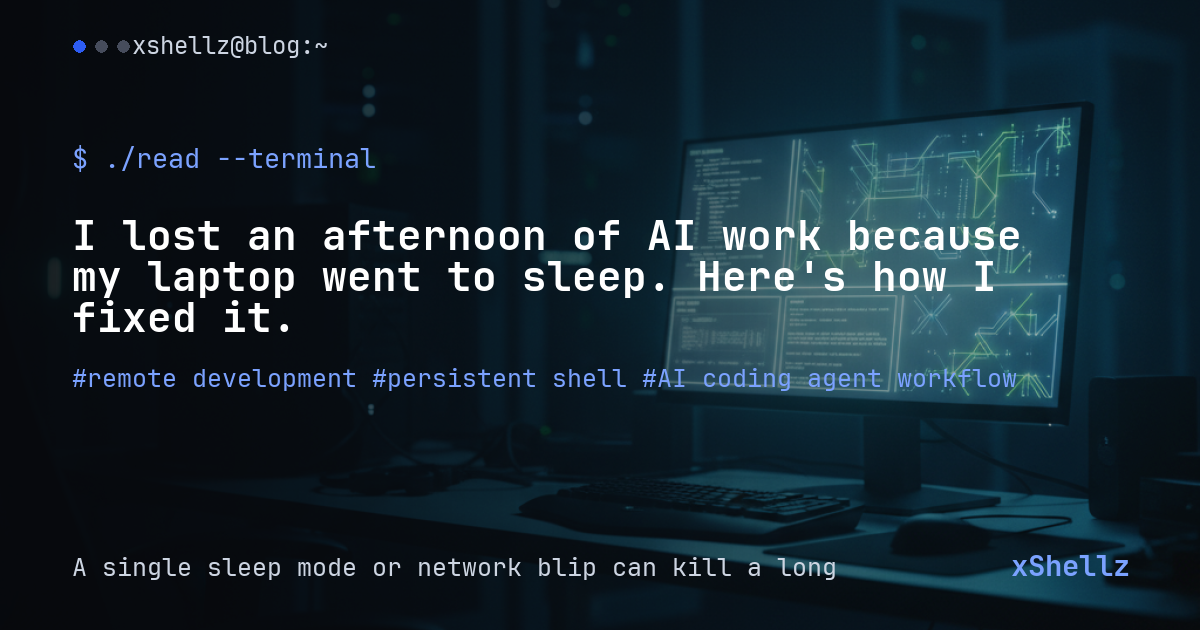 I lost an afternoon of AI work because my laptop went to sleep. Here's how I fixed it.