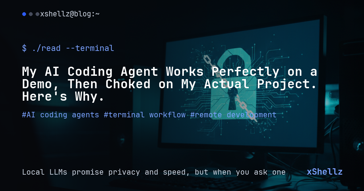 My AI Coding Agent Works Perfectly on a Demo, Then Choked on My Actual Project. Here's Why.